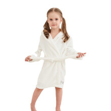 Róba folctha bog flannel le cochall do leanaí óga agus do pháistí cartún
