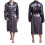Herenbadjas van satijn, donkergrijs, plus size 2