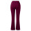 Calça feminina de malha com modelagem slim e boca de sino, vermelha. 4