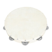 Hand Drum Wooden Tambourine with Sheepskin 10 inch