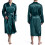 Heren satijnen badjas legergroen, plus size 2