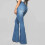 Damejeans med høy midje, stretch, blå 3