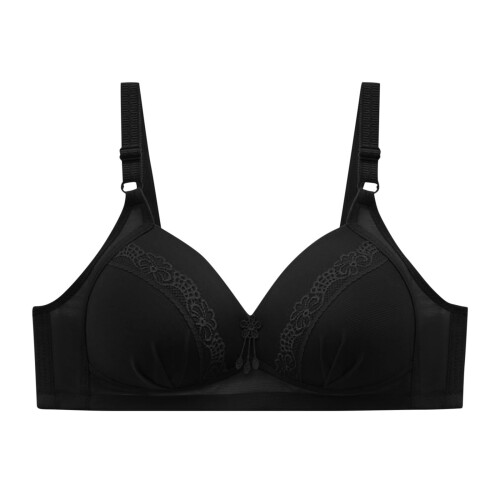 Spets Push Up-BH Dam Bygellös Vadderad Svart48C 2