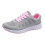 Women's mesh cross-strap flat sneakers white 1