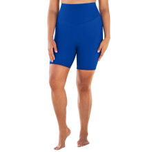 Women's Plus Size Powermesh Boy Short Swimwear with Tummy