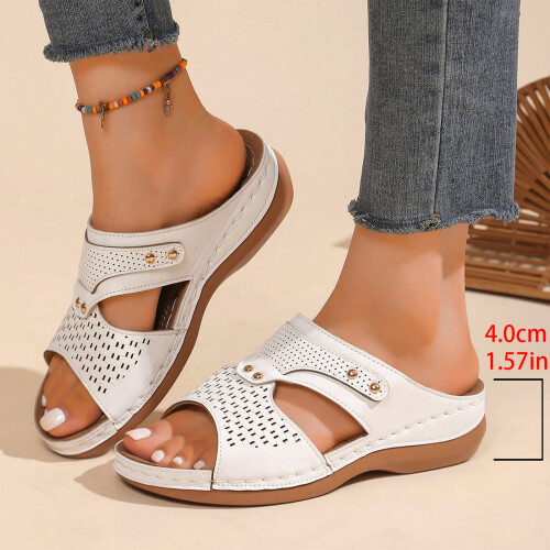Women's Wedge Heels Sandals White Size 7.5 2