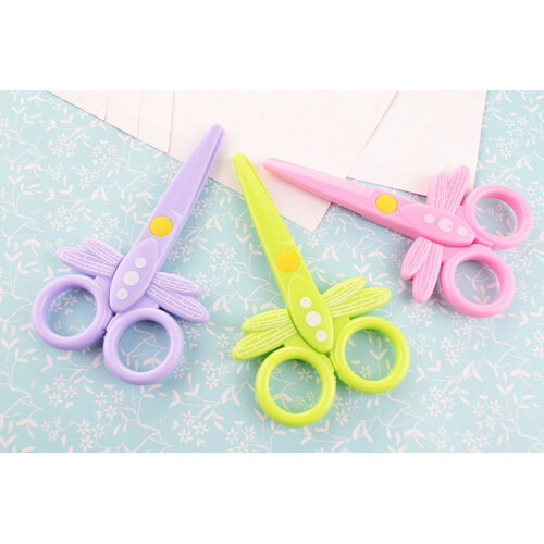 Plastic Children's Scissors Colorful 1 Pair 2