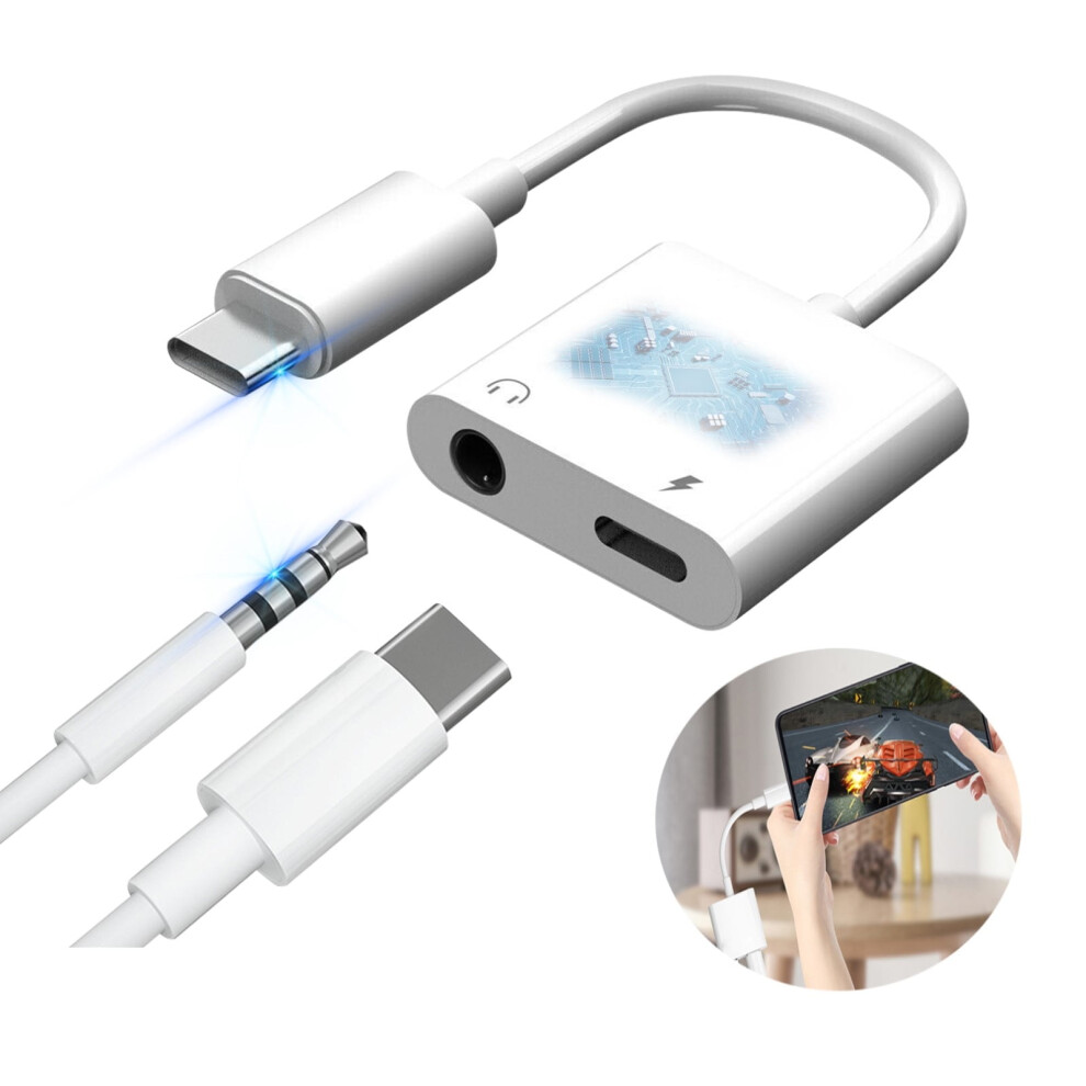 Usb-C To 3.5Mm Audio And Charging Adapter With Fast Charging 9558830378246