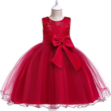 Toddler Girls Net Yarn Embroidery Bowknot Birthday Party Gown Kids Cute Dresses 2024 Casual Dresses For Girl Light Up Dress