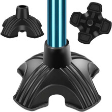 Cane Tips Quad Support Non-Slip Rubber 4-Pack