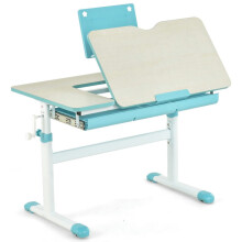Kids Desk Height Adjustable Tilt Top Blue Small