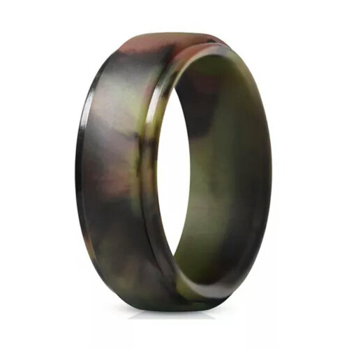 Unisex silicone ring antibacterial green size 10