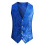 Men's blue sequined vest single-breasted sleeveless 1