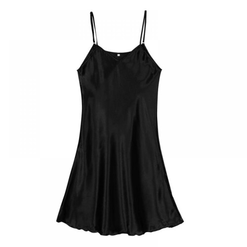 Camicia da notte da donna in raso, comoda per dormire. 1