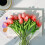 Tulipani artificiali viola chiaro in lattice morbido, 10 pezzi 5