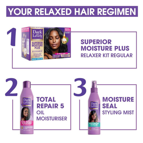 Dark and Lovely Relaxer System Conditioning No-lye Regular Kit 2