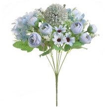 Buquê de flores artificiais de seda para decoração romântica (1 peça)