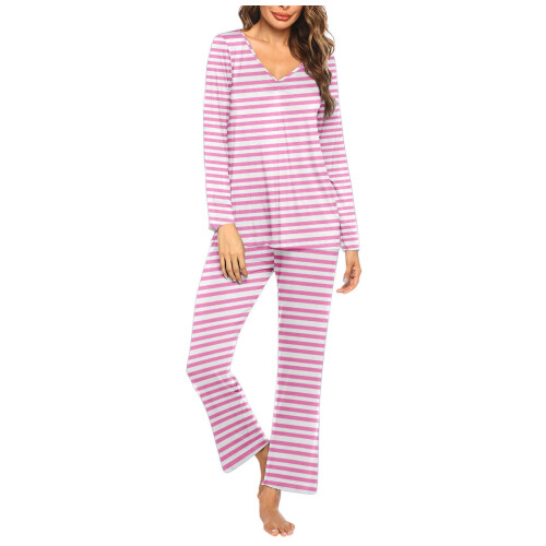 Women's long sleeve pajama set 2-piece jogger 1