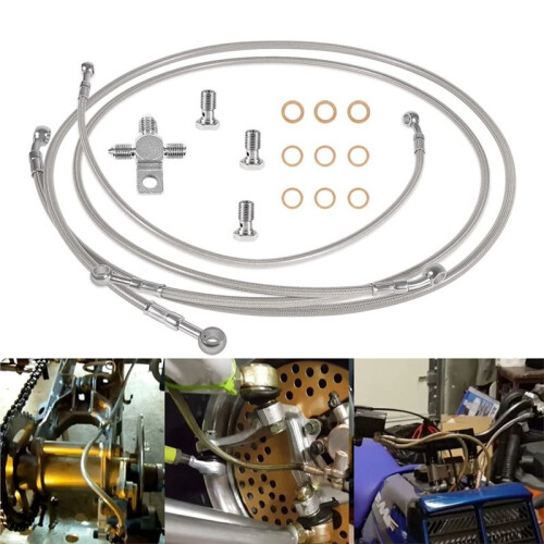 Kit de Linha de Freio Dianteiro de 3 Linhas + Braços A Estendidos de 2 Polegadas para  para Banshee 350 1987-2015 Acessórios 1