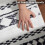 Geometric area rug modern black white 4x6 ft non-slip 3