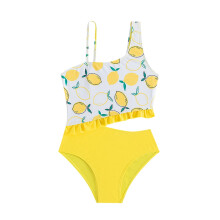 Girls sleeveless lemon print vest shorts set for 13-14 years