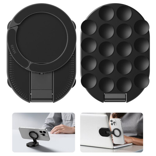 Suction Cup Phone Suction Mount Magnetic Stand Desktop Stand for Smartphone Glass Windows Mirrors Laptops 1