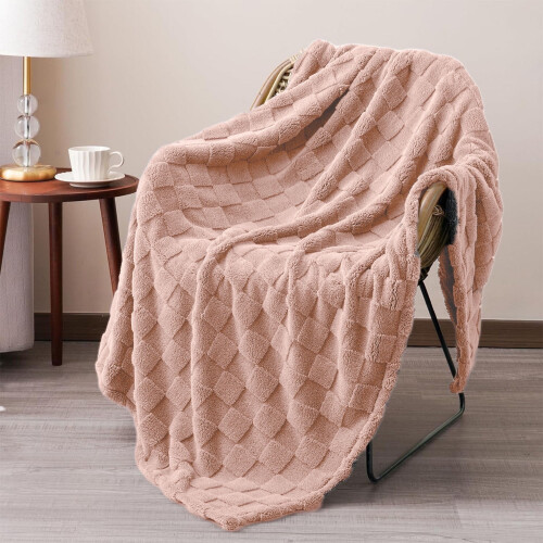Winterse thermische plaid van zacht polyester, 70x100 cm