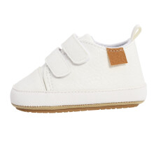 Babyschuhe für Mädchen, weiß, runde Zehenpartie, flacher Absatz, Größe US3