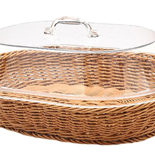 Woven Bread Basket with Imitation Rattan Design for Kitchen, Dining & Parties 1