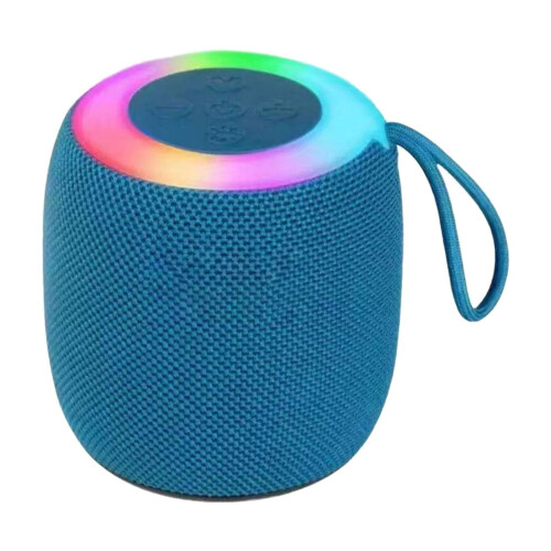 Μπλε μίνι ηχείο Bluetooth με ενισχυμένα μπάσα, φορητό