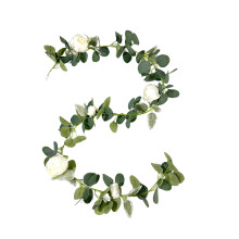 5.9ft Silk Peony Vine Garland, White Artificial Flower Garland for Weddings, Parties, Arch & Background – Compatible with DIY Decor