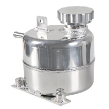 Car Coolant Water Overflow Expansion Tank Reservoir Aluminium Alloy Polished for Cooper R52 R53 2002-2008 Silvery