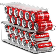 Getränkedosen-Organizer, stapelbar, BPA-frei, transparent, mit Deckel, für 12 Dosen