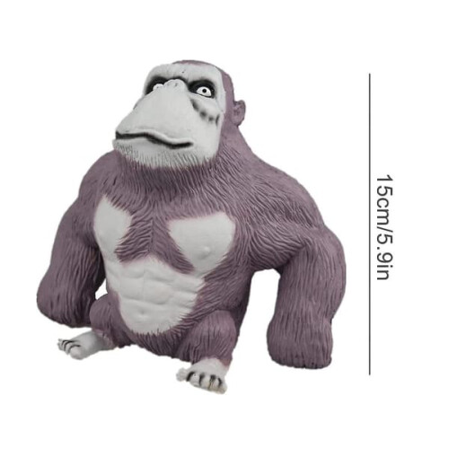 Squishy Monkey Anime-figur Latex Stressleksak Grå 1