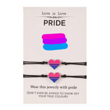 Regenbogenherz-Charm-Schmuckset für Paare (2-teilig)
