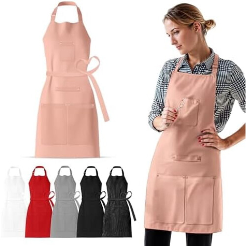 Waterproof Apron Adult Adjustable Deep Pockets