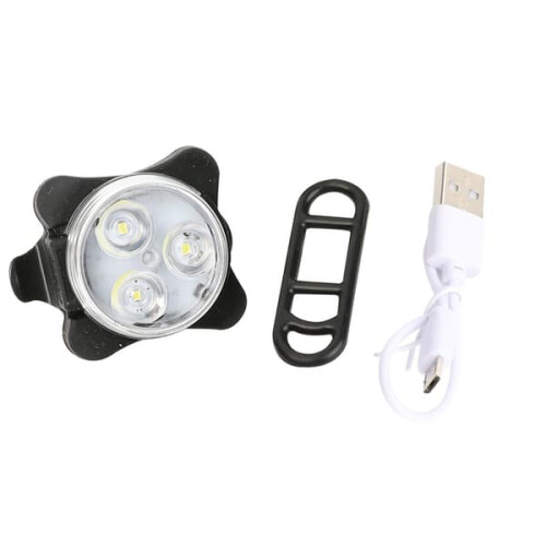 USB oplaadbare mountainbikelamp wit rood 2