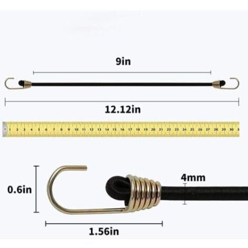 Rubber Straps with Hooks Heavy Duty 10 Pcs 1