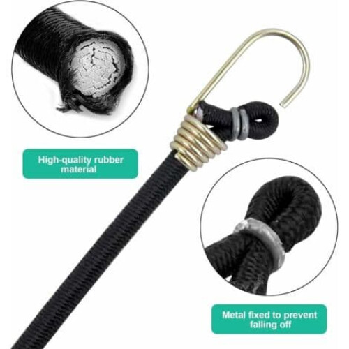 Rubber Straps with Hooks Heavy Duty 10 Pcs 2