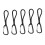 Mehrfarbiges Gummiseil mit Haken, 5er-Pack 1