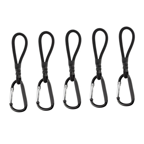 Mehrfarbiges Gummiseil mit Haken, 5er-Pack