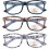 Bifocal Reading Glasses PC Frame +2.0 Strength 3 Pack 1