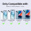 Protection d'objectif NORTHJO pour iPhone séries 15/14 (lot de 3, bleu) 2