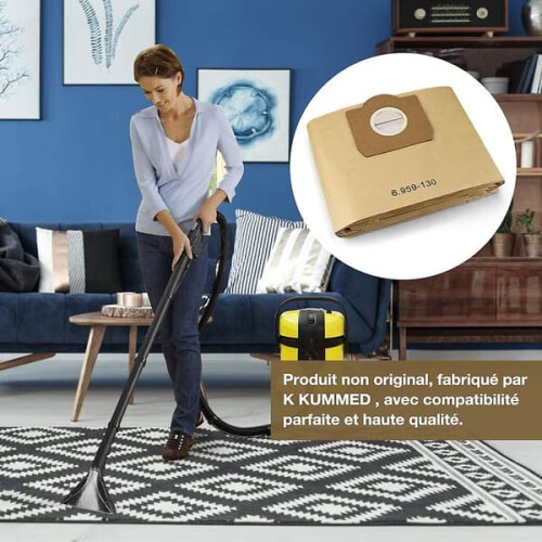 Σακούλες για ηλεκτρική σκούπα Karcher A2201/2204/2504, συσκευασία των 10 2