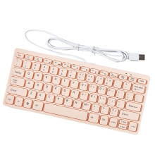 USB vezetékes vékony mini billentyűzet, 78 billentyűs, ergonomikus
