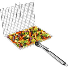 Panier à griller extra large pour poisson, légumes et crevettes