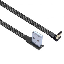 Καλώδιο γρήγορης φόρτισης USB-C, ορθή γωνία 90, επιχρυσωμένο