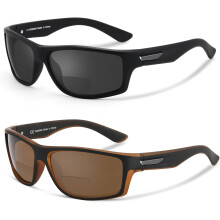 Lunettes de soleil bifocales pour hommes avec verres de lecture intégrés, protection UV400