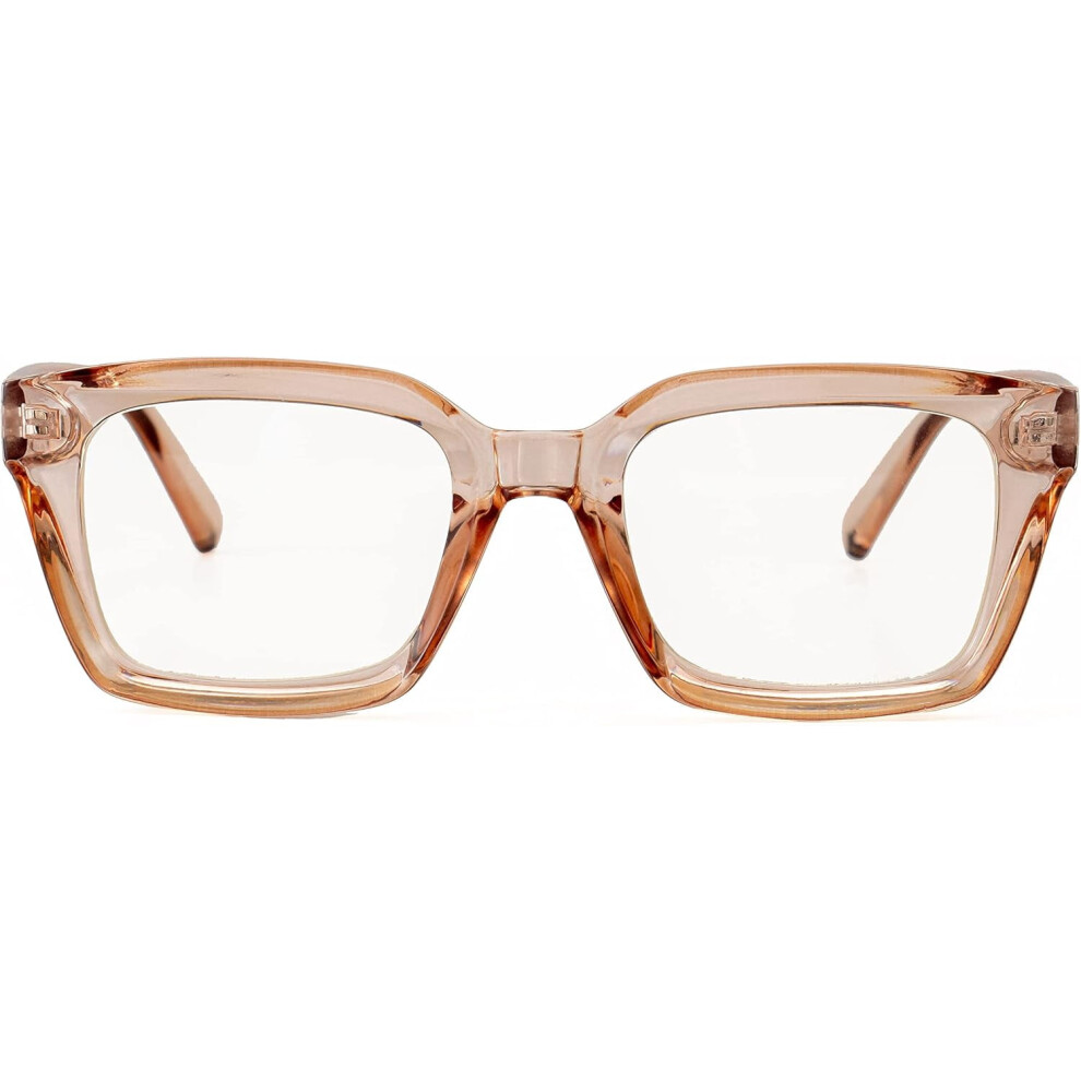 Square Frame Glasses Non-Prescription Clear Lens 1 Pair