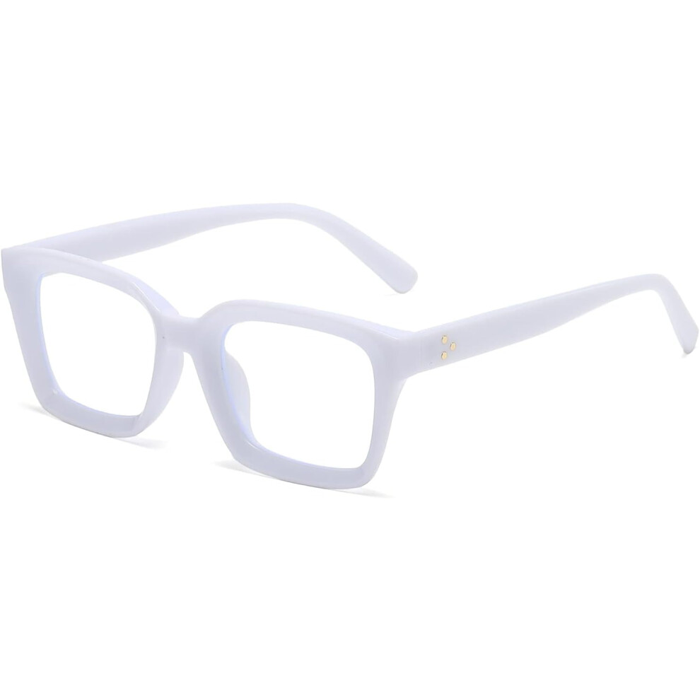 Classic square frame clear lens eyeglasses unisex